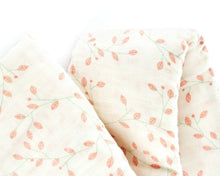 Load image into Gallery viewer, Pink Branches Muslin Swaddle Blanket, 100% Certified Organic Cotton