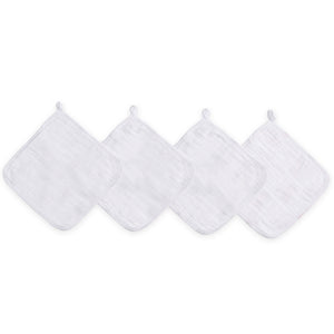 Muslin Wash Cloths, 4 Pack - 10" x 10"