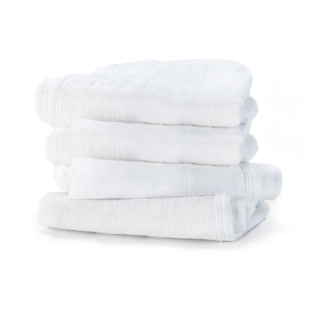 Muslin Wash Cloths, 4 Pack - 10