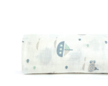 Load image into Gallery viewer, Blue Ocean Muslin Swaddle Blanket, 100% Certified Organic Cotton