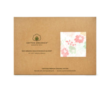 Load image into Gallery viewer, Pink Floral Muslin Swaddle Blanket, 100% Certified Organic Cotton